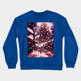 Modern Christmas Town Alone in the Village Christmas Vacation Xmas Season Crewneck Sweatshirt